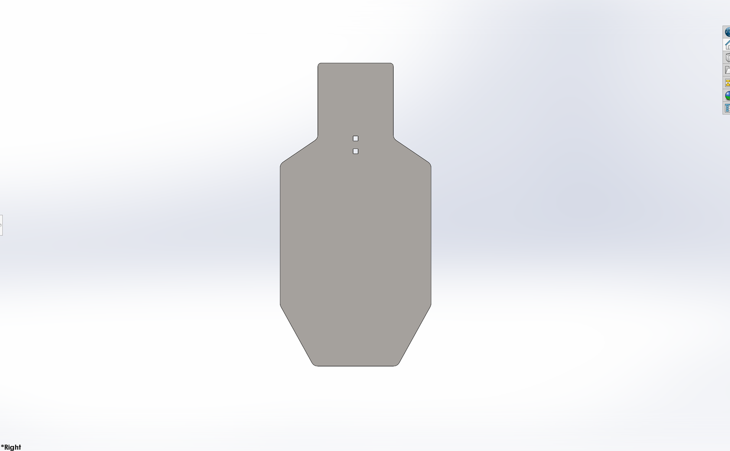 AR500 Target - C Zone Hanging With Top Handle and Hardware Kit