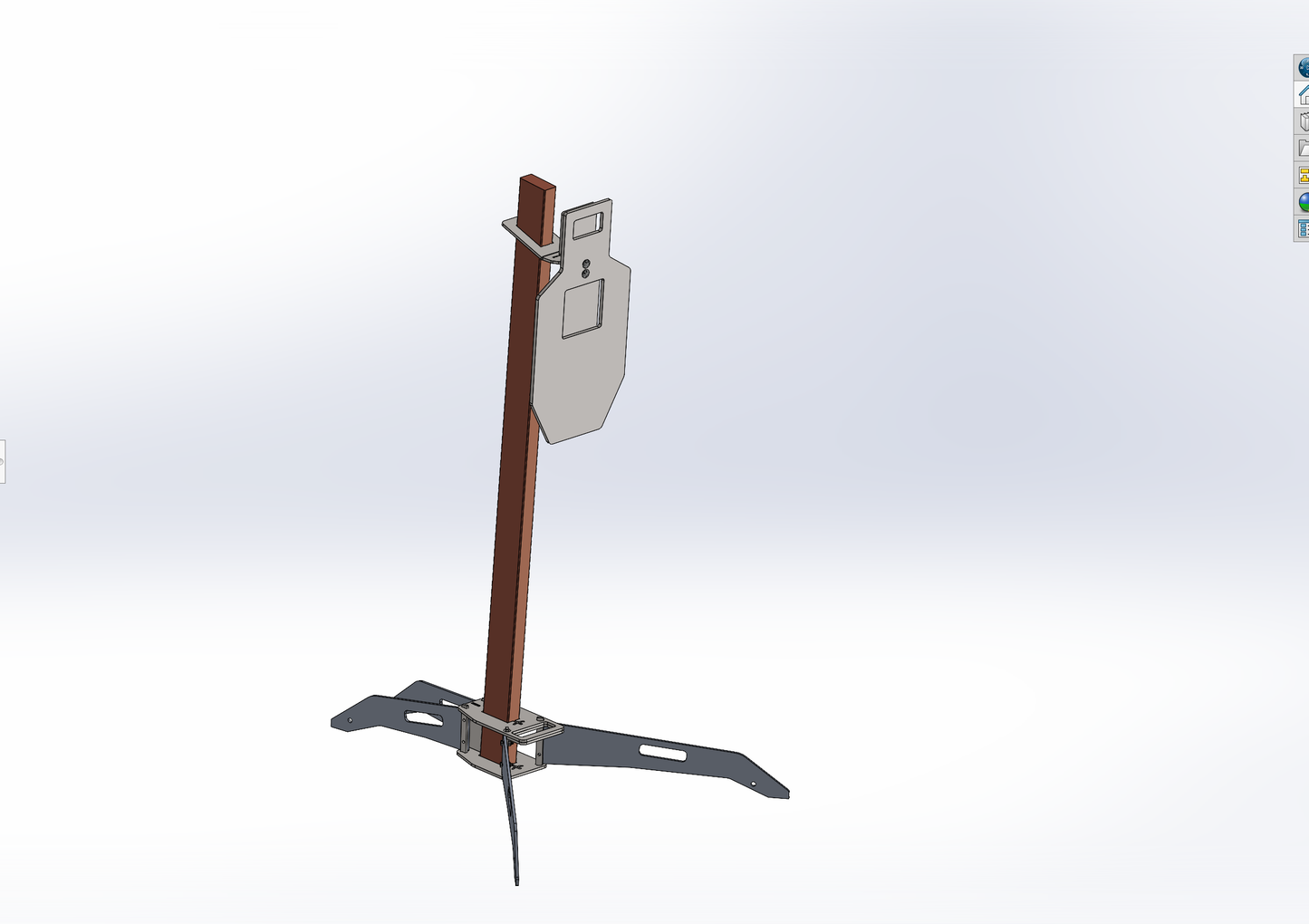 Direct Hit Target Folding Target Stand - 4 Leg For 2x4 Post - With Steel legs