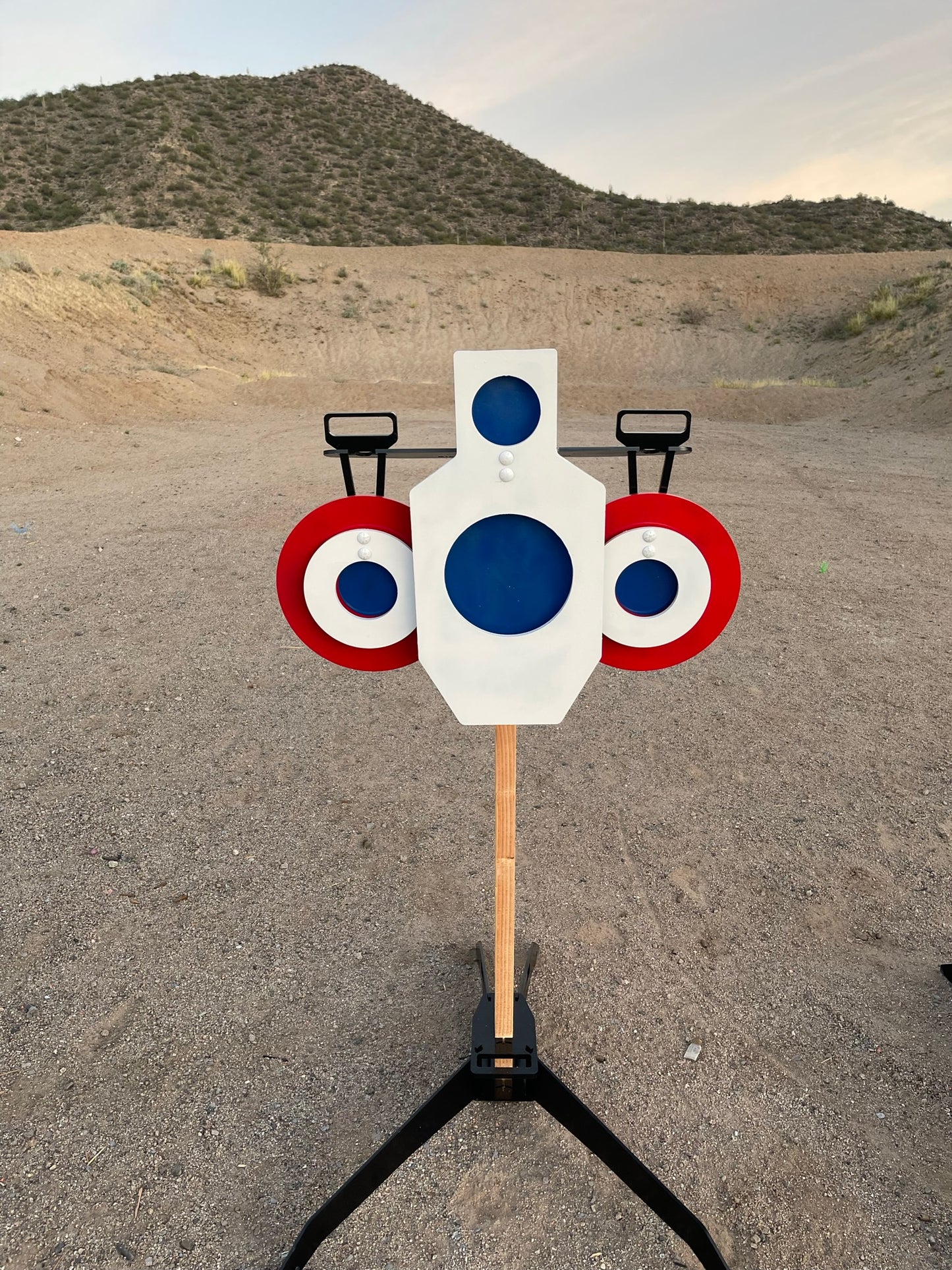 AR500 12" Round Bullseye Hanging Target with Hanger and Hardware Kit