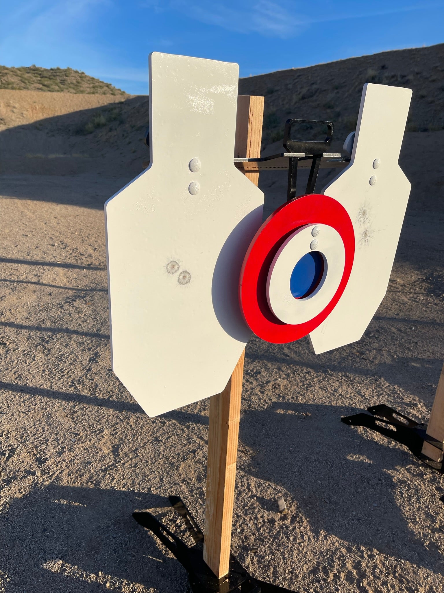 AR500 12" Round Bullseye Hanging Target with Hanger and Hardware Kit