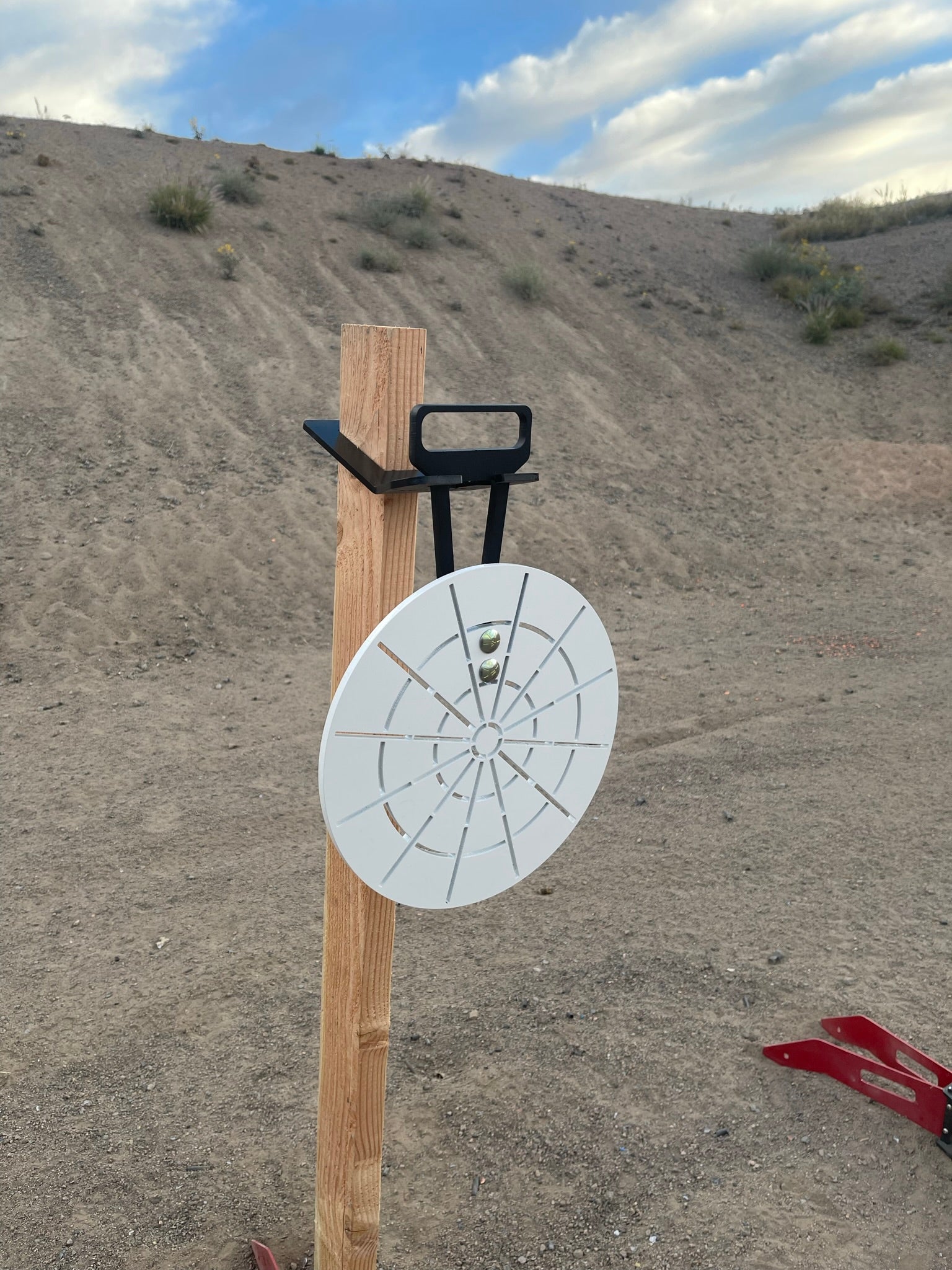 AR500 12" Round Accuracy Hanging Target with Hanger and Hardware Kit